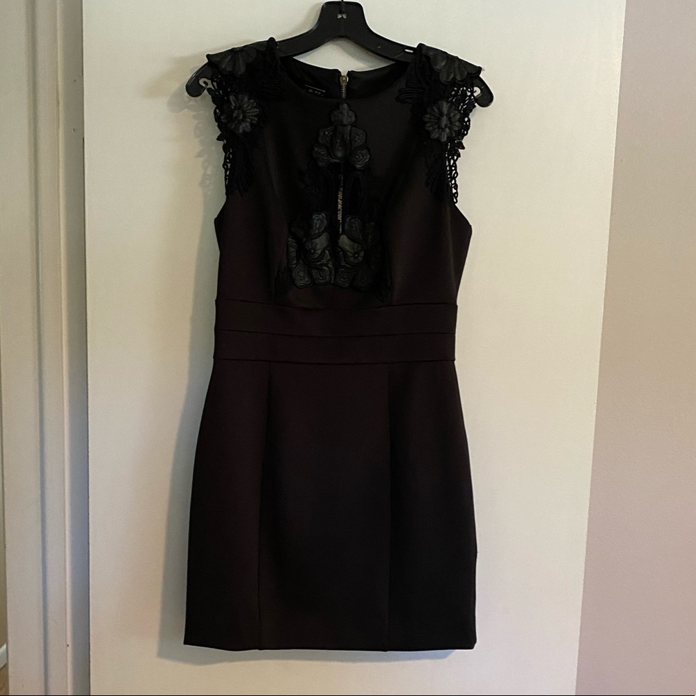 Alexia Admor dress with lace and leather detail.